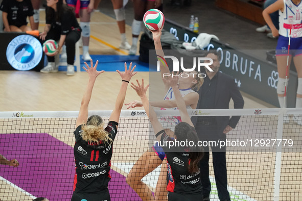 Elena Pietrini of Numia Vero Volley is in action during the match between Bartoccini MC Restauri Perugia and Numia Vero Volley in the LVF Se... by Loris Cerquiglini/NurPhoto