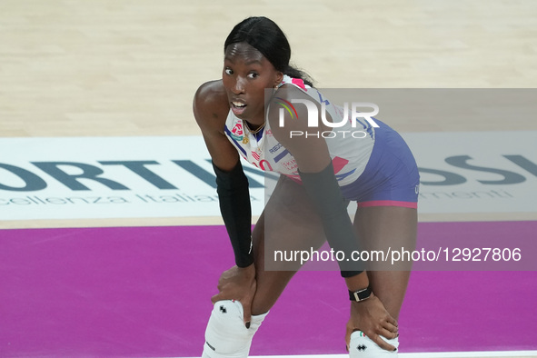 Paola Egonu of Numia Vero Volley looks during the match between Bartoccini MC Restauri Perugia and Numia Vero Volley in the LVF Serie A1 Wom... by Loris Cerquiglini/NurPhoto