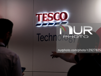 Logo of Tesco Technolory is seen as participants walk on the hall during the first day of Tech-On! 2025 - conference on new technologies and... by Dominika Zarzycka/NurPhoto