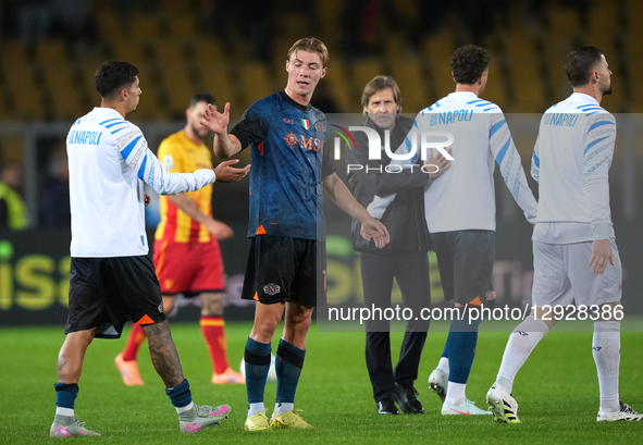 Lameck Banda of US Lecce plays during the Serie A match between US Lecce and SSC Napoli in Lecce, Italy, on October 28, 2025.  by Gabriele Maricchiolo/NurPhoto