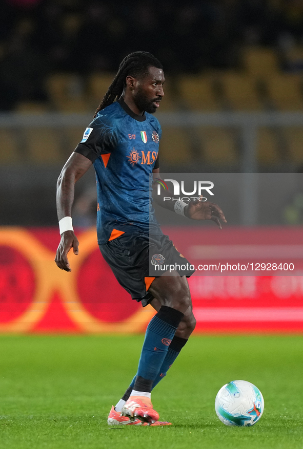 Andre-Frank Anguissa of SSC Napoli plays during the Serie A match between US Lecce and SSC Napoli in Lecce, Italy, on October 28, 2025.  by Gabriele Maricchiolo/NurPhoto
