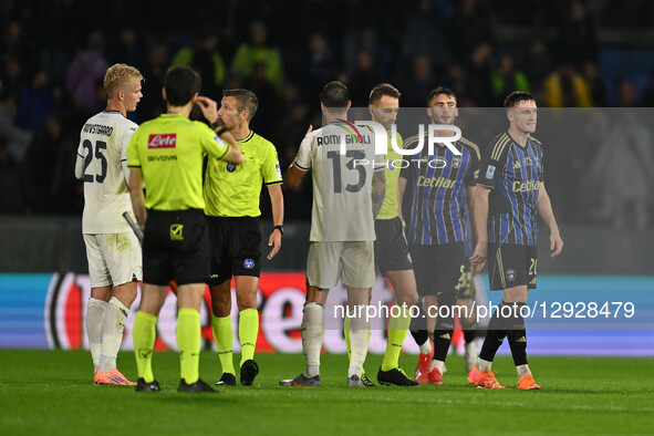 S.S. Lazio players and Pisa S.C. 1909 players are at the end of the match during the 9th day of the Serie A Championship between Pisa S.C. 1... by Domenico Cippitelli/NurPhoto