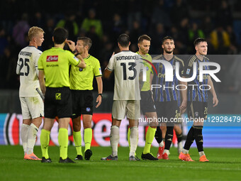S.S. Lazio players and Pisa S.C. 1909 players are at the end of the match during the 9th day of the Serie A Championship between Pisa S.C. 1... by Domenico Cippitelli/NurPhoto