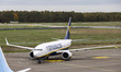 Boeing 737 MAX 8 passenger aircraft of the low cost airline carrier Ryanair is taxiing aft...