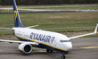 Boeing 737 MAX 8 passenger aircraft of the low cost airline carrier Ryanair is taxiing aft...