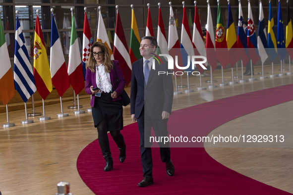 President of the Eurogroup and Minister for Finance of Ireland Paschal Donohoe does a doorstep press briefing during the European Council an... by Nicolas Economou/NurPhoto