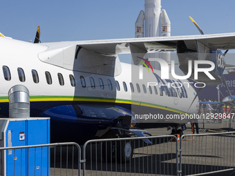 ATR 72-600 turboprop passenger aircraft of Azul Linhas Aereas Brasileiras Azul Airline exhibited from ATR during the Paris Air Show 2025 amo... by Nicolas Economou/NurPhoto