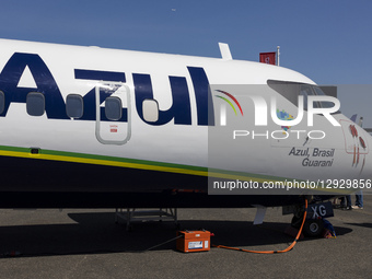 ATR 72-600 turboprop passenger aircraft of Azul Linhas Aereas Brasileiras Azul Airline exhibited from ATR during the Paris Air Show 2025 amo... by Nicolas Economou/NurPhoto