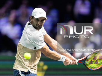 Valentin Vacherot (MON) plays his men's singles match against Felix Auger-Aliassime (CAN) on day five of the Paris ATP Masters 1000 tennis t... by Ibrahim Ezzat/NurPhoto