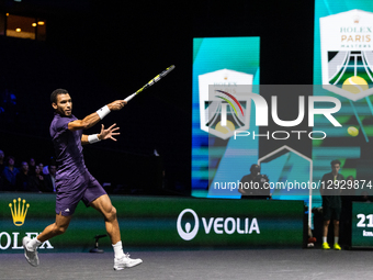 Felix Auger-Aliassime (CAN) plays against Valentin Vacherot (MON) in the men's singles match on day five of the Paris ATP Masters 1000 tenni... by Ibrahim Ezzat/NurPhoto