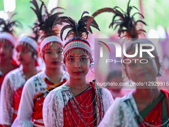 Christian devotees attend a Marian pilgrimage at the Mary, Queen of Fatima, Shrine at St. Leo's Church in Nalitabari, Sherepur, Bangladesh,... by Zabed Hasnain Chowdhury/NurPhoto