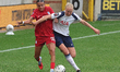 In London, England, on October 19, 2025, Birmingham City's Ava Baker and Eveliina Summanen...