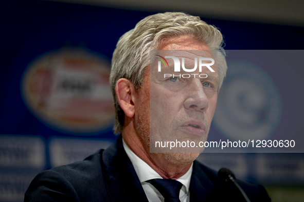 Marcel Brands of PSV Eindhoven stands before the match between PSV Eindhoven and Fortuna Sittard at the Philips Stadium for the Dutch Vriend... by EYE4images/NurPhoto