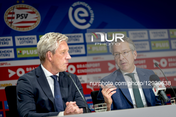 Jeroen Rene Victor Anton Dijsselbloem is the mayor of Eindhoven before the match between PSV Eindhoven and Fortuna Sittard at the Philips St... by EYE4images/NurPhoto