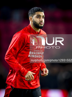 PSV Eindhoven midfielder Ismael Saibari plays during the match between PSV Eindhoven and Fortuna Sittard at the Philips Stadium for the Dutc... by EYE4images/NurPhoto