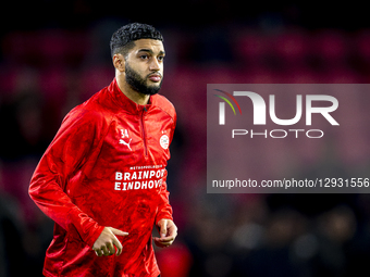 PSV Eindhoven midfielder Ismael Saibari plays during the match between PSV Eindhoven and Fortuna Sittard at the Philips Stadium for the Dutc... by EYE4images/NurPhoto