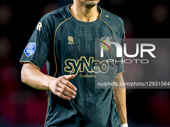 Fortuna Sittard defender Shawn Adewoye plays during the match between PSV Eindhoven and Fortuna Sittard at the Philips Stadium for the Dutch... by EYE4images/NurPhoto