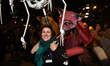 A puppeteer poses for a photo before the Greenwich Village Halloween Parade in New York, U...