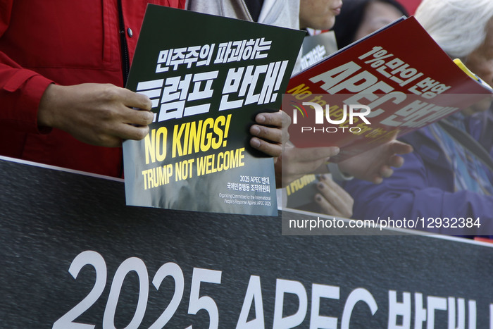 Anti-APEC Rally In Gyeongju