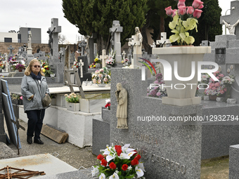 In San Sebastian de los Reyes, Madrid, Spain, on November 1, 2025, All Saints' Day is celebrated every November 1st. People go to cemeteries... by Tomas Calle/NurPhoto