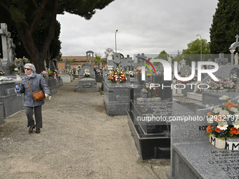 In San Sebastian de los Reyes, Madrid, Spain, on November 1, 2025, All Saints' Day is celebrated every November 1st. People go to cemeteries... by Tomas Calle/NurPhoto