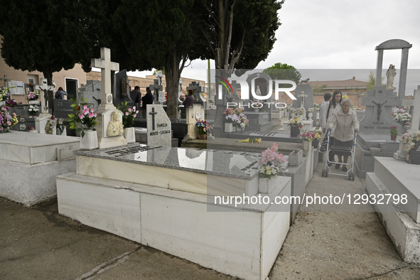 In San Sebastian de los Reyes, Madrid, Spain, on November 1, 2025, All Saints' Day is celebrated every November 1st. People go to cemeteries... by Tomas Calle/NurPhoto