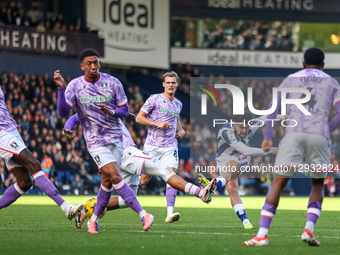Alex Mowatt of West Bromwich Albion attempts a shot during the Sky Bet Championship match between West Bromwich Albion and Sheffield Wednesd... by MI News/NurPhoto