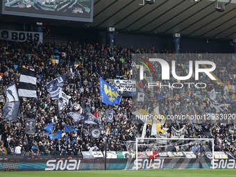 Udinese supporters attend the Italian Serie A ENILIVE 2025/26 football match between Udinese and Atalanta at Bluenergy Stadium in Udine, Ita... by Mattia Radoni/NurPhoto