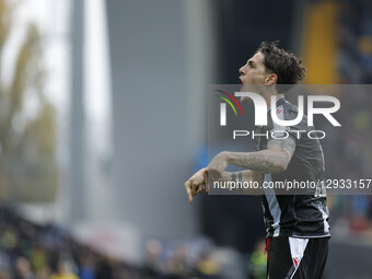 Udinese's Nicolo Zaniolo celebrates after scoring a goal during the Italian Serie A ENILIVE 2025/26 football match between Udinese and Atala... by Mattia Radoni/NurPhoto