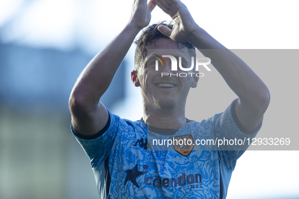 Ryan Giles of Hull City applauds the supporters after the Sky Bet Championship match between Norwich City and Hull City at Carrow Road in No... by MI News/NurPhoto