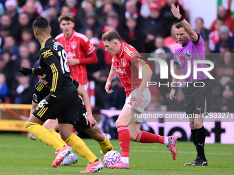 Elliot Anderson of Nottingham Forest plays during the Premier League match between Nottingham Forest and Manchester United at the City Groun... by MI News/NurPhoto