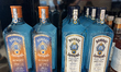 Bottles of Bombay Sapphire gin are sold at a duty-free shop in Quebec City Jean Lesage Int...