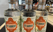 Bottles of St Laurent citrus gin are sold at a duty-free shop in Quebec City Jean Lesage I...