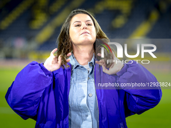 Sanne van Dongen of ESPN is present during the match between NAC Breda and Go Ahead Eagles Deventer at the Rat Verlegh Stadium for the Dutch... by EYE4images/NurPhoto