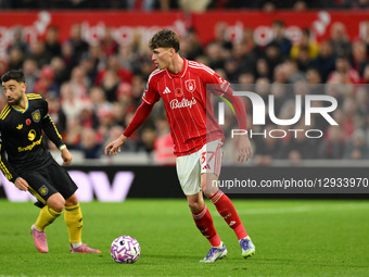 Nicolo Savona of Nottingham Forest plays during the Premier League match between Nottingham Forest and Manchester United at the City Ground... by MI News/NurPhoto