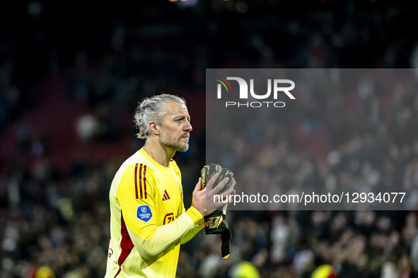 AFC Ajax Amsterdam goalkeeper Remko Pasveer plays during the match between AFC Ajax Amsterdam and SC Heerenveen at the Johan Cruijff Arena f... by EYE4images/NurPhoto