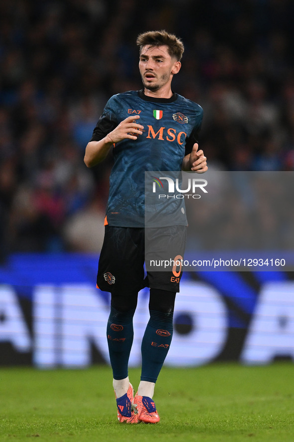 Billy Gilmour of S.S.C. Napoli is in action during the 10th day of the Serie A Championship between S.S.C. Napoli and Como 1907 at the Diego... by Domenico Cippitelli/NurPhoto