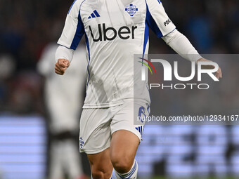 Maxence Caqueret of Como 1907 is in action during the 10th day of the Serie A Championship between S.S.C. Napoli and Como 1907 at the Diego... by Domenico Cippitelli/NurPhoto