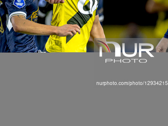 Go Ahead Eagles defender Aske Adelgaard and NAC Breda defender Lewis Holtby play during the match between NAC Breda and Go Ahead Eagles Deve... by EYE4images/NurPhoto