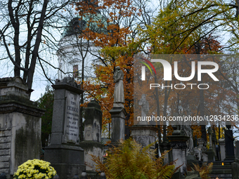 Graves in the Powazki cemetery are pictured during All Saints Day in Warsaw, Poland, on November 1, 2025.  by Aleksander Kalka/NurPhoto