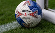 The FA Cup ball is present during the Emirates FA Cup First Round match between Oldham Ath...