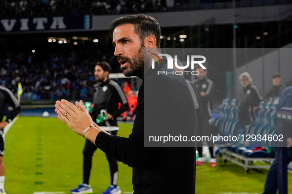 Cesc Fabregas Head Coach of Como 1907 during the Serie A match between SSC Napoli and Como 1908 at Stadio Diego Armando Maradona Naples Ital... by Franco Romano/NurPhoto