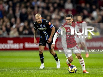 AFC Ajax Amsterdam midfielder Oscar Gloukh plays during the match between AFC Ajax Amsterdam and SC Heerenveen at the Johan Cruijff Arena fo... by EYE4images/NurPhoto