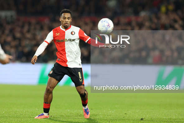 Quinten Timber of Feyenoord Rotterdam plays during the match between Feyenoord and FC Volendam at De Kuip for the Dutch Vriendenloterij Ered... by EYE4images/NurPhoto