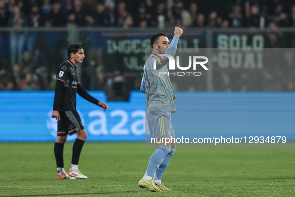 Filip Kostic of Juventus FC celebrates after scoring a goal during the Serie A football match between US Cremonese and Juventus FC in Cremon... by Emanuele Comincini/NurPhoto