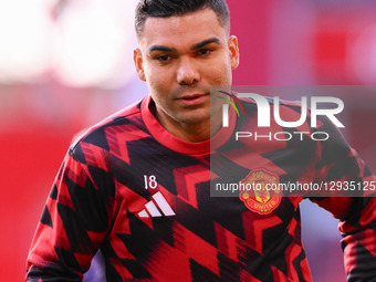Casemiro of Manchester United plays during the Premier League match between Nottingham Forest and Manchester United at the City Ground in No... by MI News/NurPhoto