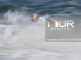 Axel Courtois of France competes during the MOTO 3, Ski Division GP1 of the UIM-ABP Aquabike Class Pro Grand Prix of Qatar at Mina Corniche,... by Noushad Thekkayil/NurPhoto