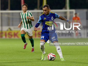 Jose Fernando Gomes Junior of Sliema Wanderers plays during the YoHealth Malta Premier League soccer match between Floriana FC and Sliema Wa... by Domenic Aquilina/NurPhoto