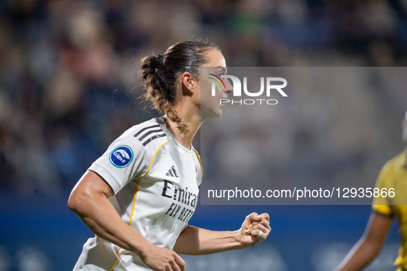 Sara Daebritz of Real Madrid CF women celebrates the goal scored during the Liga F Moeve football match between RCD Espanyol and Real Madrid... by  Walter Cunha/NurPhoto