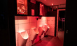 The toilets at Schwuz Club are pictured prior to the last party night in Berlin, Germany,...